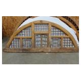 Architectural wooden window arch w/ lattice