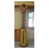 Clark replica gas pump tin art