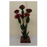 Tin art Red roses