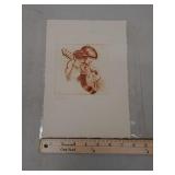 Tauriello Lady w/ guitar stamped sketch