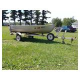 Aluminum rowboat w/ Sea Bird trailer