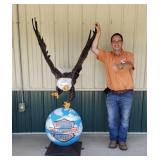 Eagle & Globe Harley-Davidson statue