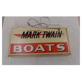 Mark Twain Boats. Light up sign