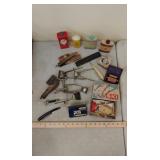 Straight razors, razors, tins, and more
