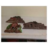 Log building 3d wall art