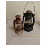 2 oil lamps