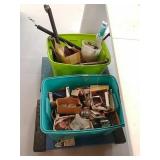 2 tubs of nuts,bolts and more