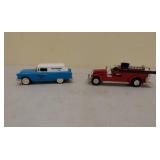 2 diecast bank trucks