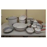 Large lot of porcelain pots,tubs,jugs,& more