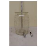Glass ice tea dispenser