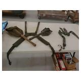 Military suspenders and shovels