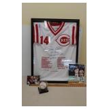 Pete Rose jersey ,photo,and ball