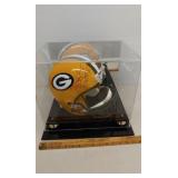 Autographed GB Packers helmet in case