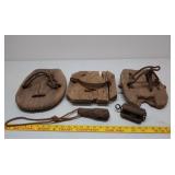 3 wood horse clogs and more