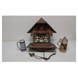 Cookoo clock untested and steins
