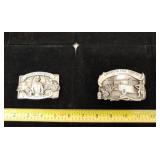 Metal fire fighter belt buckles