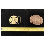 Metal belt buckles Fire Department