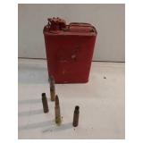 WWII Fuel can and military brass