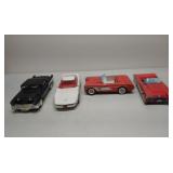 Collectable cars 1 rewinder, 1 Jim Beam flask etc