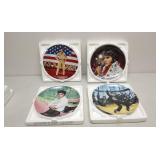 4 Elvis collectable plates