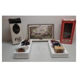 2 musical Elvis decanters and Graceland print