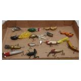 Assorted fishing lures plugs and more