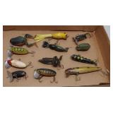 Assorted fishing lures frogs and more