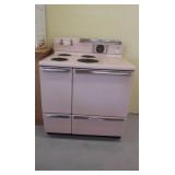 GE retro pink stove