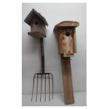 2 bird houses/garden art