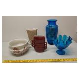 5 vases and stoneware
