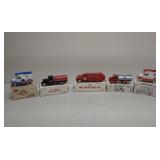 5 Die cast banks new in box