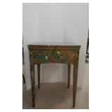 Wood Hand painted side table