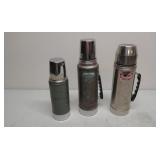 3 complete thermoses 2 Stanley 1 UNO-VAC