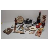 Advertising pcs, Harley, beer, knives and more