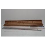 Split bamboo custom fly rod w/ 2 tips + case