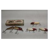 CCB CO. 6" Creek chub & 3 wood top water