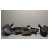8 rigged decoys. 6 ducks, 2 geese