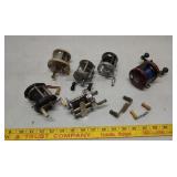 6 bait casters incld Ambassador, Buhl & more