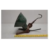 Iron and enamel hanging or mounted lamp