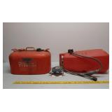 2 OMC 6gal outboard tanks 1 metal
