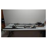 10 fishing rods w/ reels spinning