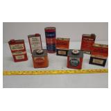 8 Asrtd gun powder cans partials