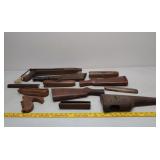 Lrg lot asrtd rifle stocks & forearms wood