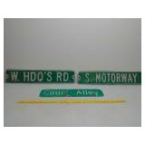 2 SST.,1DSAlum. military base street signs