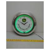 John Deere neon clock