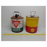 5Gal gas cans,Conoco and Shell