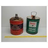5Gal oil cans,Sinclair and Wards