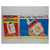 SST.L&M and Chesterfield embossed ad signs