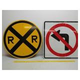 SSA.reflective RR and no left street signs