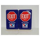 SS.Valvoline Exit mold injected signs